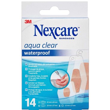 3M Nexcare Aqua Clear Assorteret Medicinsk udstyr 14 stk thumbnail