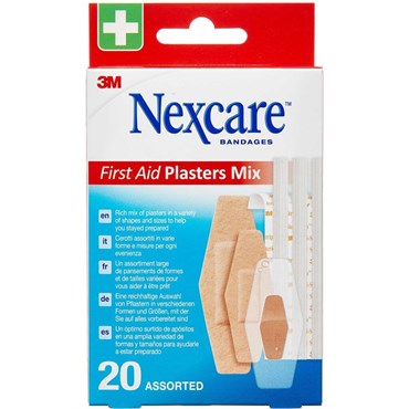 3M Nexcare First Aid Plasters Mix Medicinsk udstyr 20 stk thumbnail