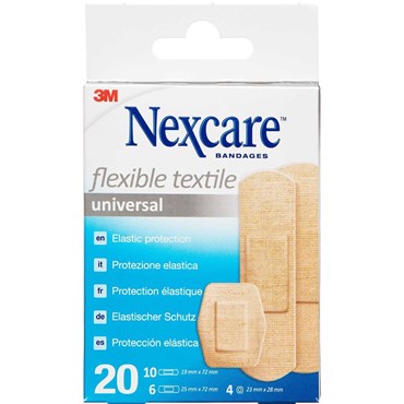 3M Nexcare Flexible Textile Medicinsk udstyr 20 stk thumbnail