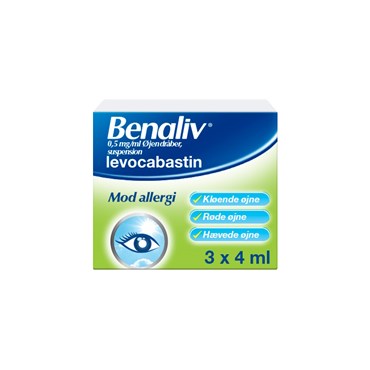 Benaliv 0,5 mg/ml 12 ml Øjendråber, suspension | Hos Apopro.dk