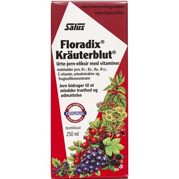 Kräuterblut Floradix Kräuterblut Jern Eliksir Kosttilskud 250 ml