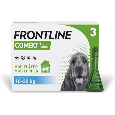 forretning Brobrygge build Frontline Combo Vet.hund 10-20 100 + 90/ml 4,02ml | Apopro.dk