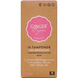 Køb GingerOrganic Tampon med indføringshylster Mini | Hos