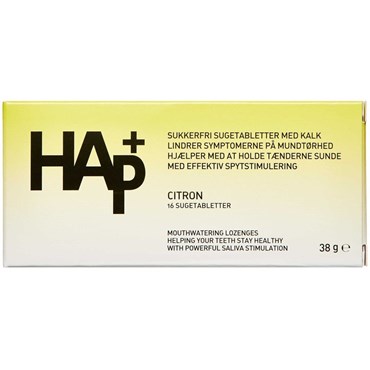 HAp+ Sugetabletter Citron Medicinsk udstyr 16 stk thumbnail