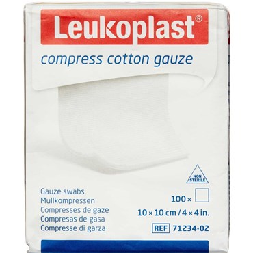 Leukoplast compress cotton gauze - absorbent swabs for wound care