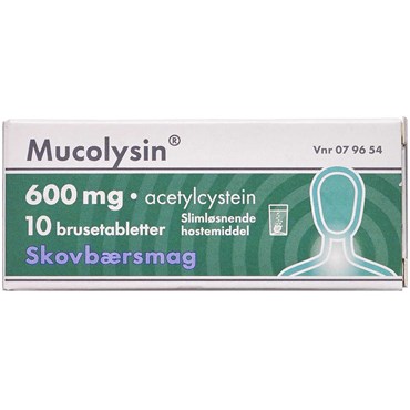 Køb Mucolysin 600 10 Brusetabletter | Slimløsende | Apopro.dk