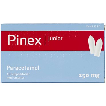 Pinex Junior 250 mg 10 stk Suppositorier thumbnail