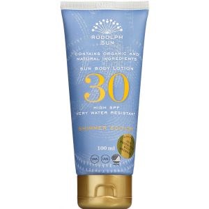 Kritisk Mindst kontroversiel Rudolph Care Sun body lotion SPF 30 shimmer edition 100ml | Apopro.dk