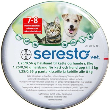 er mere end vinkel Vær venlig Køb Seresto Vet. kat & hund u. 8kg 1,25 g+0,56 g | Hos Apopro.dk