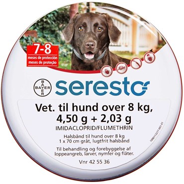 Køb Seresto Vet. t. hund over 8 kg g+2,03 g Orifarm |
