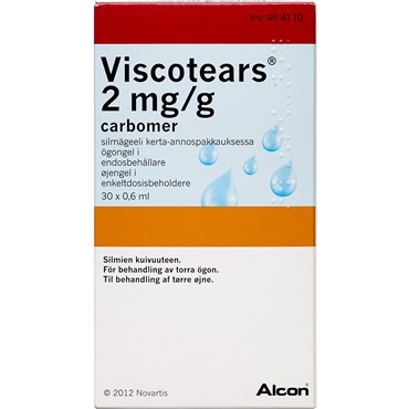 Billede af Viscotears 2 mg/g 18 ml Øjengel, enkeltdosisbeholder