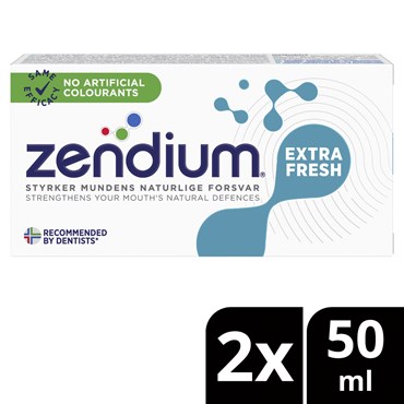 debitor kulstof server Køb Zendium Extra Fresh Tandpasta 2 x 50 ml | Hos Apopro.dk