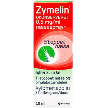 Spytte operatør Flytte Zymelin ukonserveret 0,5 mg/ml 10 ml Næsespray, opløsning | Apopro.dk